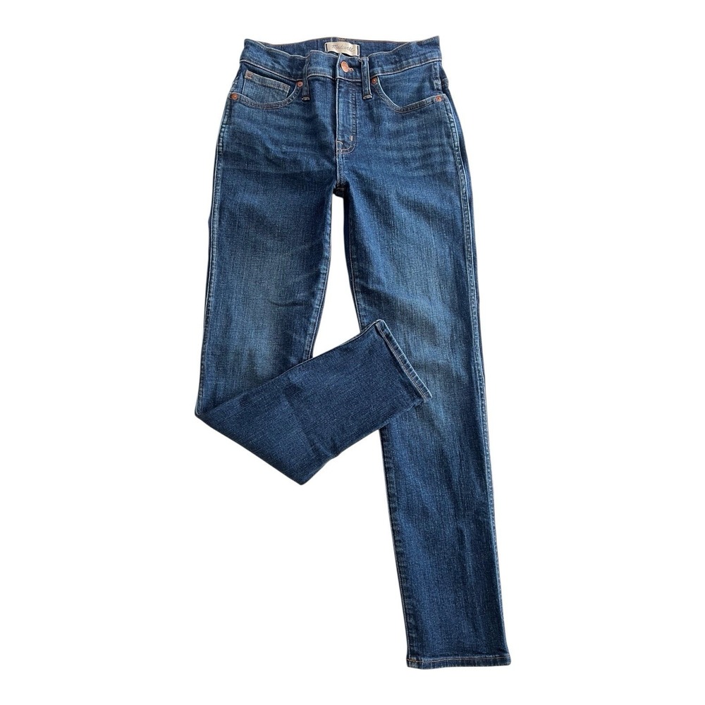 MADEWELL‎ Slim Straight Jeans 26 Mid Rise Stretch Denim Hammond Wash